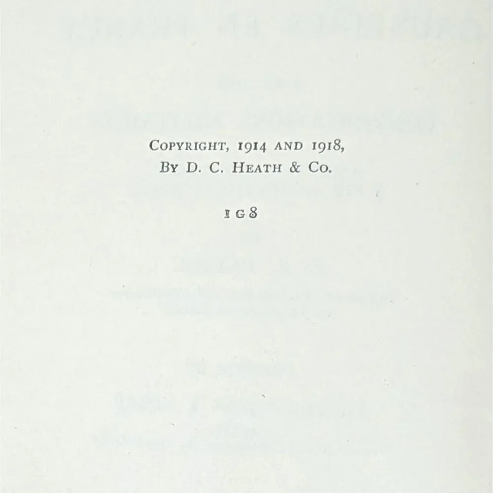 1918 Causeries En France Heath E E Pattou Hardcover Book